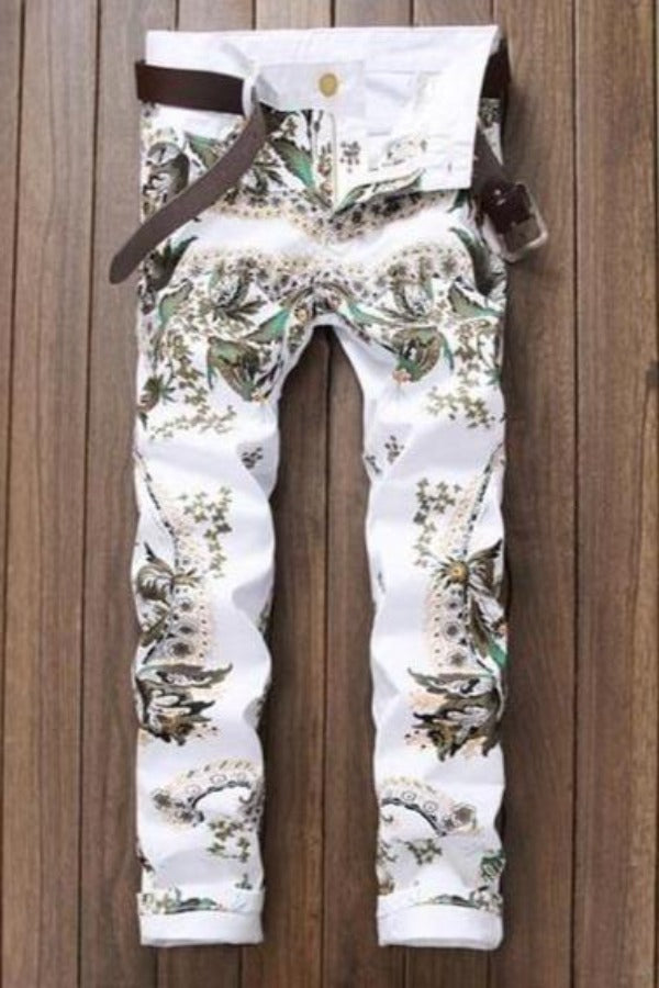 2021 Classy Boho Men's Evening Weekend Club Jeans High Quality Designer Hip Hop Vintage Casual Elasticity Denim Pants. - Hayati London