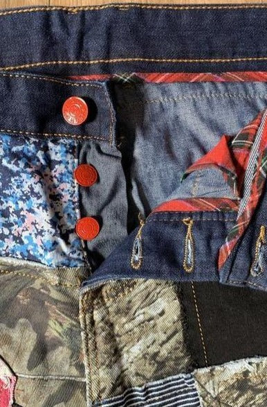 2021 Classy Boho Men's Quilted Patchwork Evening Weekend Club Jeans High Quality Designer Hip Hop Vintage Casual Elasticity Denim Pants. - Hayati London