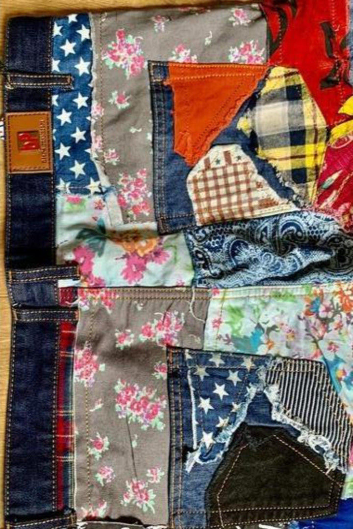 2021 Classy Boho Men's Quilted Patchwork Evening Weekend Club Jeans High Quality Designer Hip Hop Vintage Casual Elasticity Denim Pants. - Hayati London