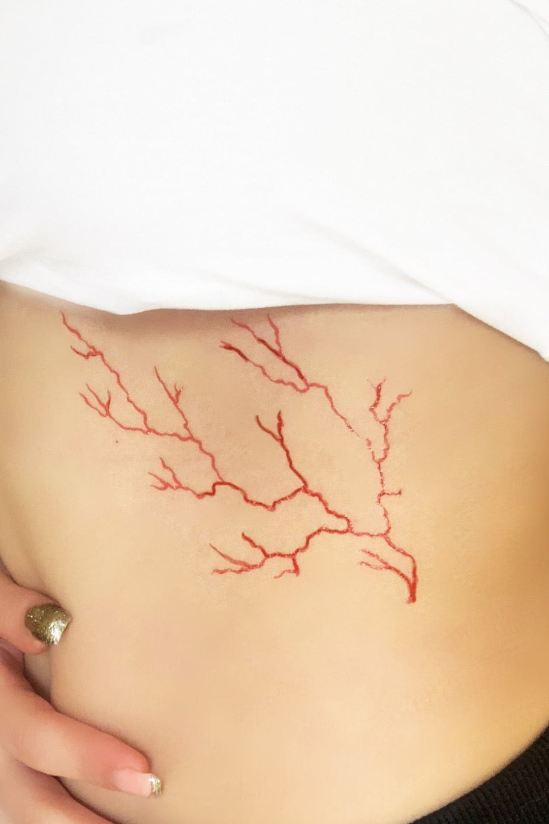 Brown Tree Branch Semi Permanent Tattoo