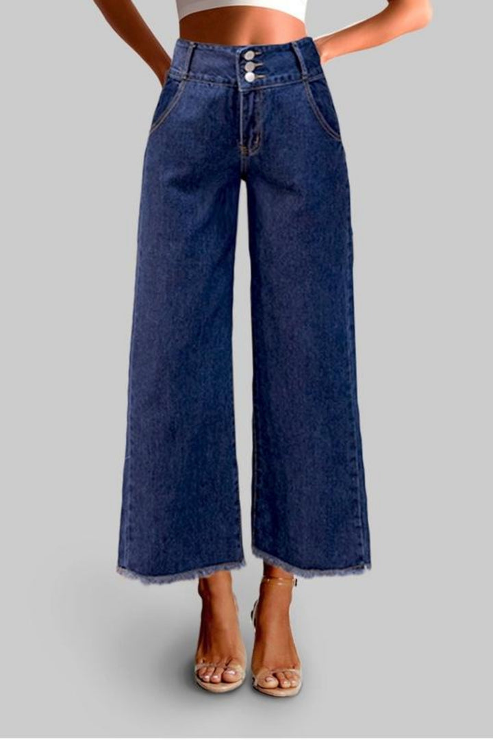 Flared Up Vintage Wide Leg Jeans - Hayati London