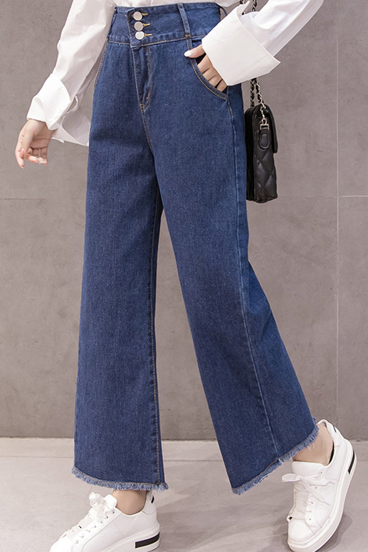 Flared Up Vintage Wide Leg Jeans - Hayati London