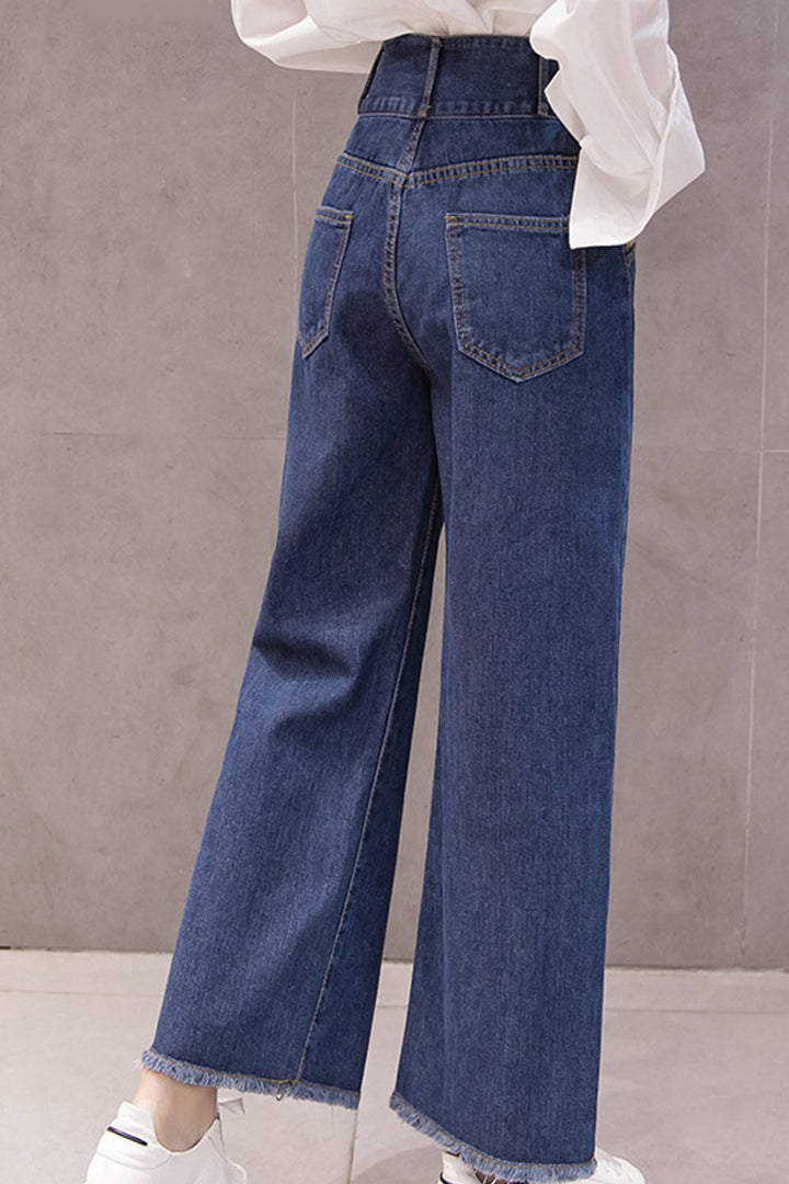 Flared Up Vintage Wide Leg Jeans - Hayati London