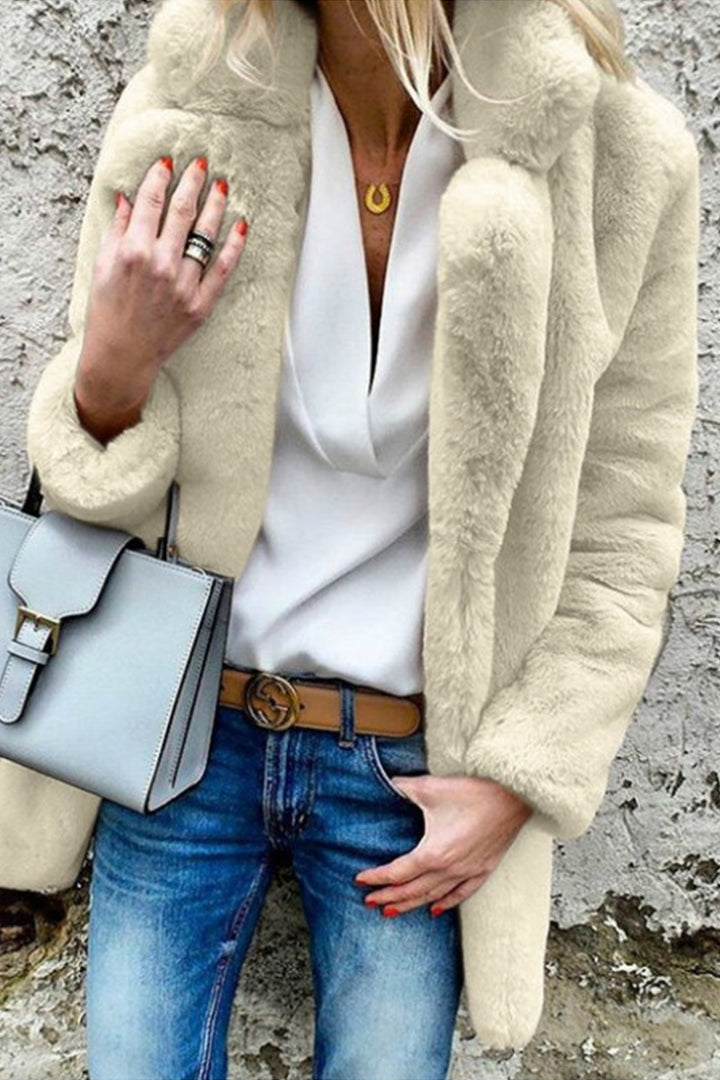Oversized Fuzzy Faux Fur Long Coat, Available in 5 Colors