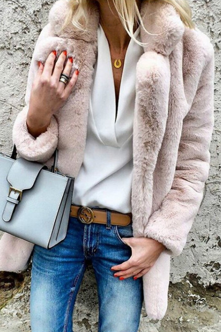 Oversized Fuzzy Faux Fur Long Coat, Available in 5 Colors
