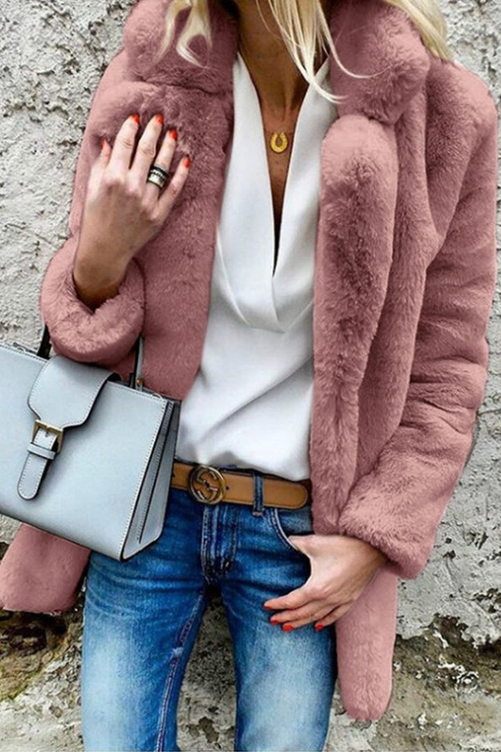 Oversized Fuzzy Faux Fur Long Coat, Available in 5 Colors