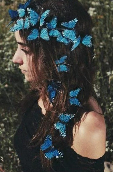 Butterfly Hairclip for Women Hairpin Hair Ornament Ladies Hairgrips Female Headwear, 12pcs - Hayati London