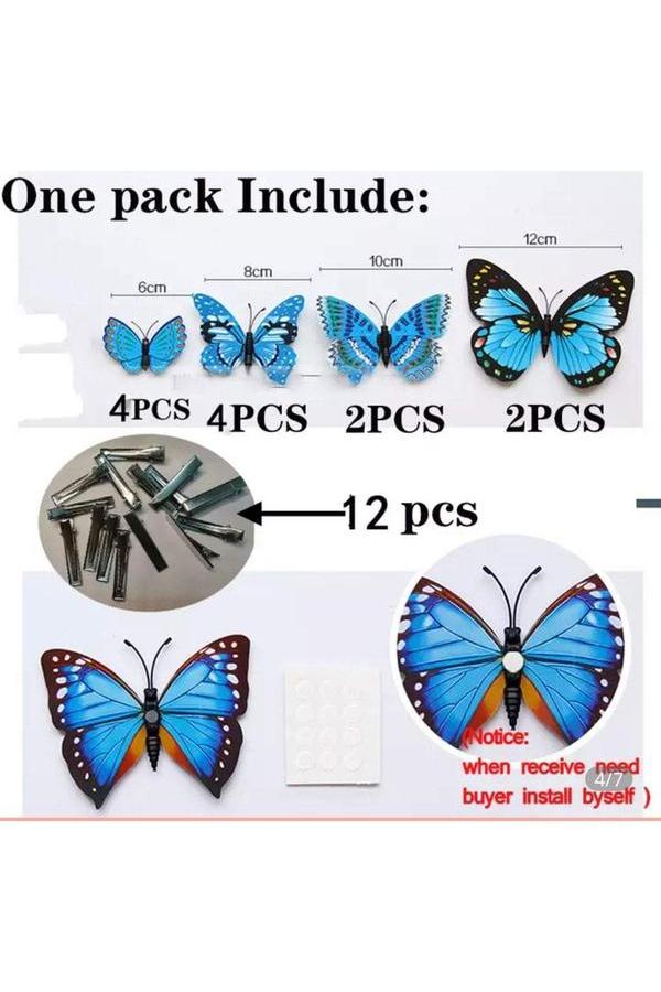 Butterfly Hairclip for Women Hairpin Hair Ornament Ladies Hairgrips Female Headwear, 12pcs - Hayati London