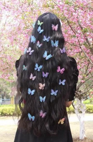 Butterfly Hairclip for Women Hairpin Hair Ornament Ladies Hairgrips Female Headwear, 12pcs - Hayati London