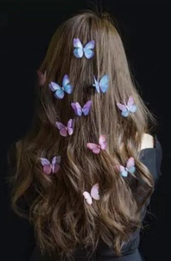 Butterfly Hairclip for Women Hairpin Hair Ornament Ladies Hairgrips Female Headwear, 12pcs - Hayati London