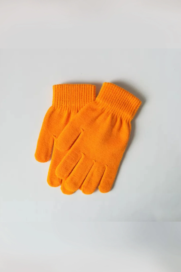Bright Colored Winter Hand Gloves, Unisex Gloves, Available in Beige, Orange, Fuchsia Pink & Black