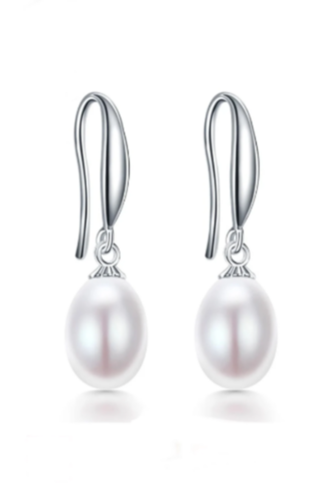 Pearl Fresh Water Drop Earrings, Sterling Silver finish