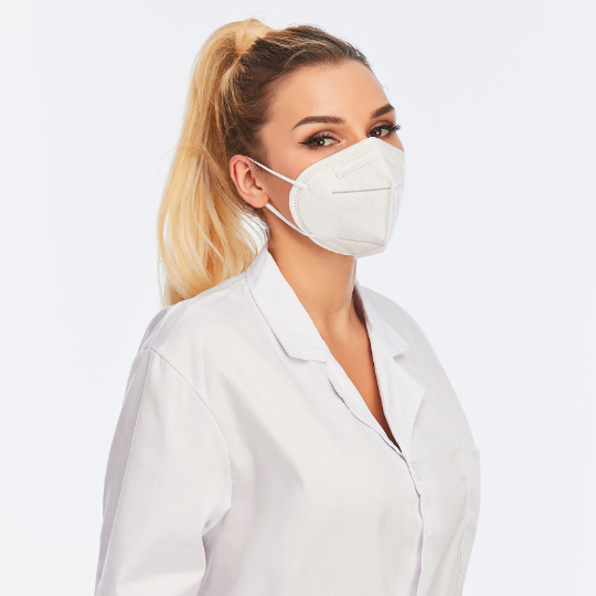 FFP2 K95 Mask, 5-Layer Respirator Foldable Masks, individually packed, with Filter Efficiency≥95%, 3-D Structure, CE Certified (Box of 20)