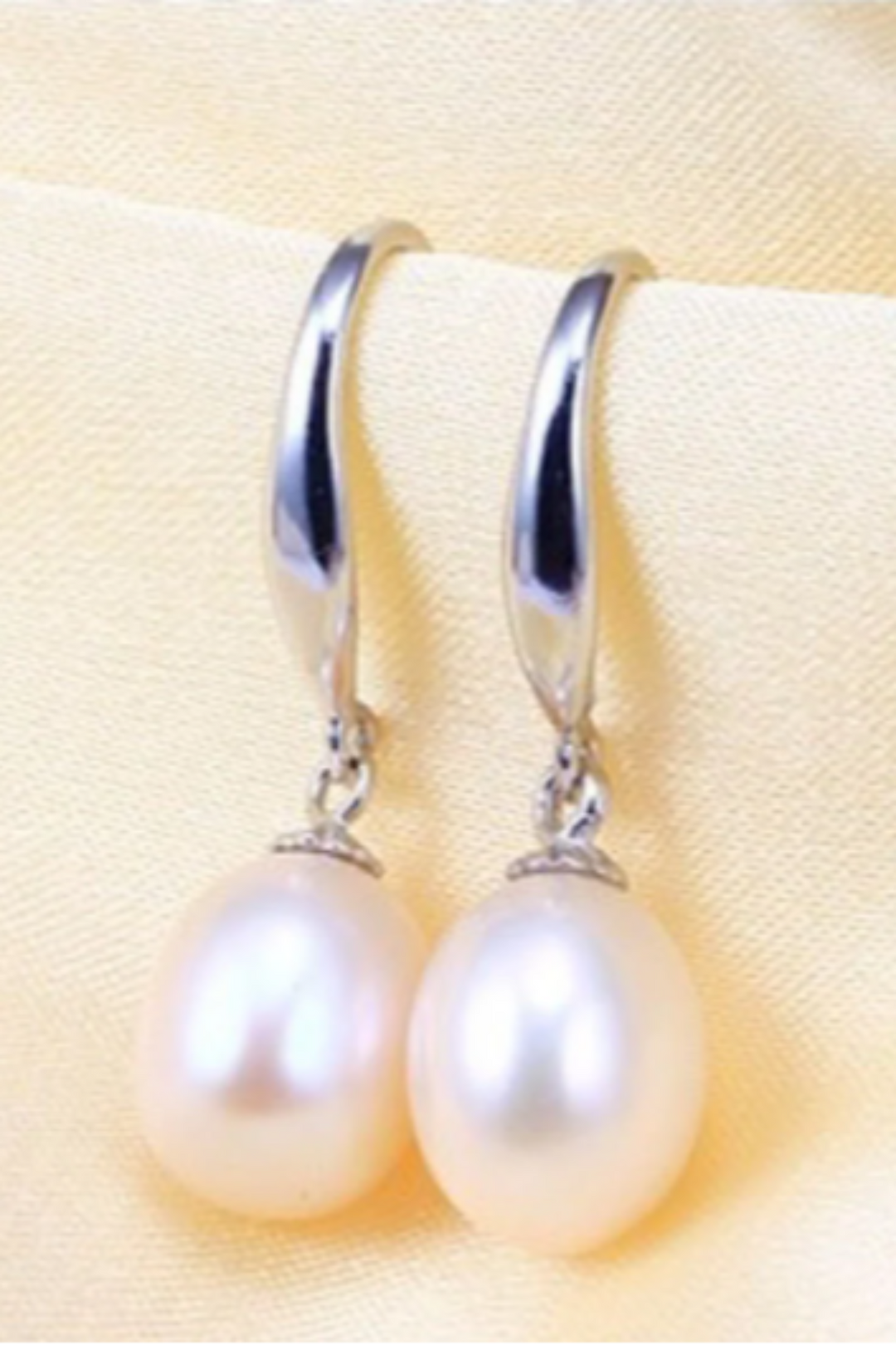 Pearl Fresh Water Drop Earrings, Sterling Silver finish