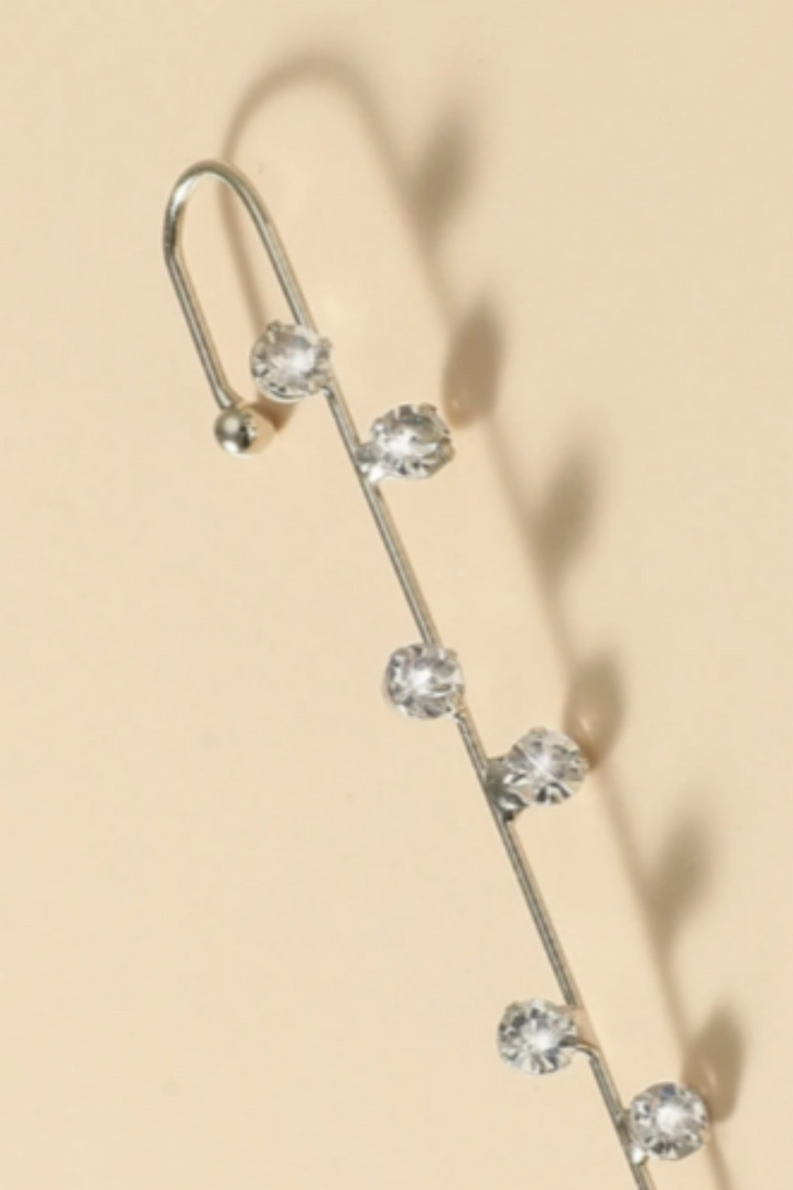 Beautiful Hook Earrings with Sparkling Rhinestone Crystals, Ideal Gift, Silver, Gold Earrings (48 Hour Dispatch)