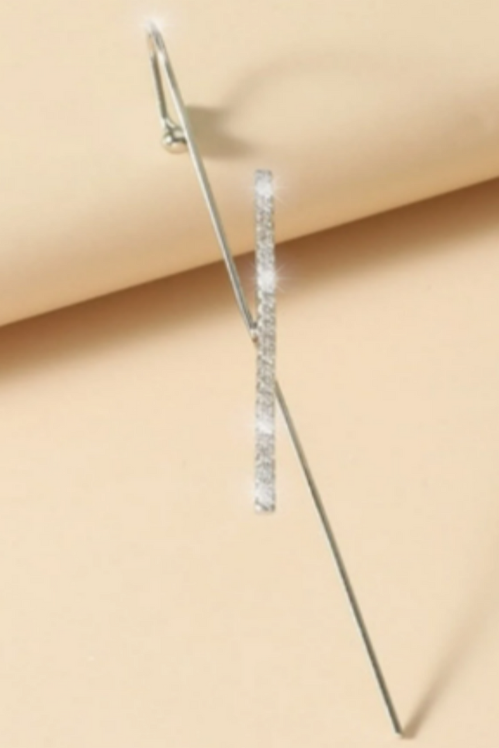 Beautiful Hook Earrings with Sparkling Rhinestone Crystals, Ideal Gift, Silver, Gold Earrings (48 Hour Dispatch)
