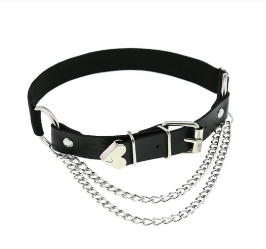 Punk Thigh Strap, Faux Leather Belt, Strap, Thigh Chain, Gothic Jewelry, Punk, Gothic, Club Accessories, Gift Present