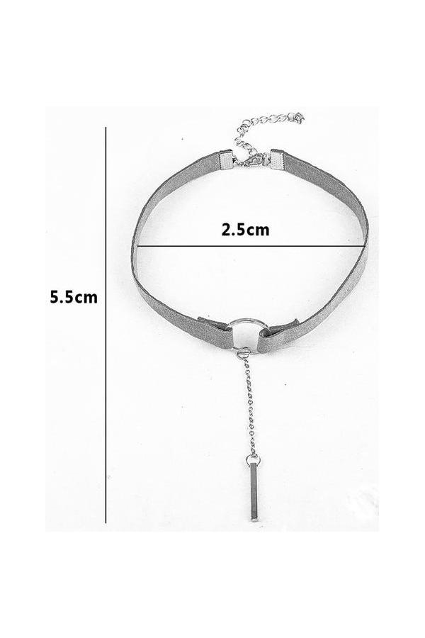 Gothic Black Choker with Silver detail - Hayati London