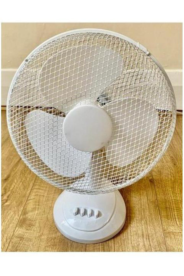 High Quality 12 Inch Fan, 3 speeds, oscillation from left to right, can be tilted up or down, fully complies with EU/ UK safety regulations - Hayati London