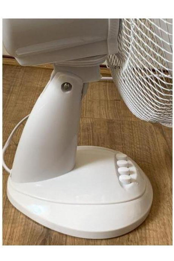 High Quality 12 Inch Fan, 3 speeds, oscillation from left to right, can be tilted up or down, fully complies with EU/ UK safety regulations - Hayati London