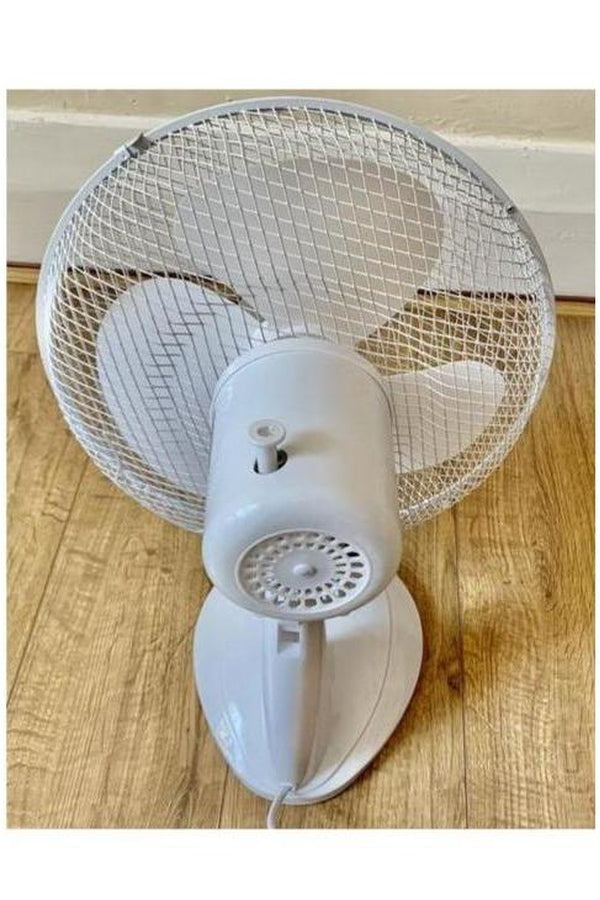 High Quality 12 Inch Fan, 3 speeds, oscillation from left to right, can be tilted up or down, fully complies with EU/ UK safety regulations - Hayati London