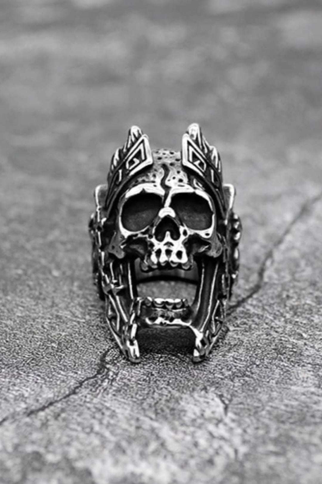 Skull Ring For Men and Women, Rock, Punk,  Unisex Ring, Vintage Silver finish