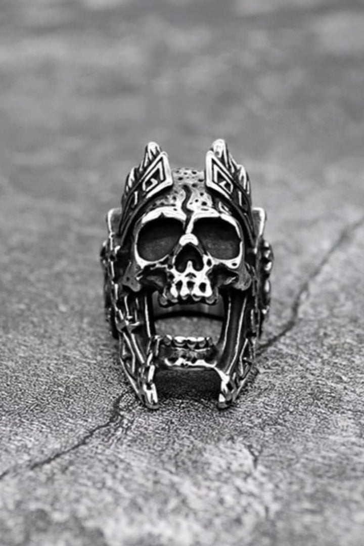 Skull Ring For Men and Women, Rock, Punk,  Unisex Ring, Vintage Silver finish