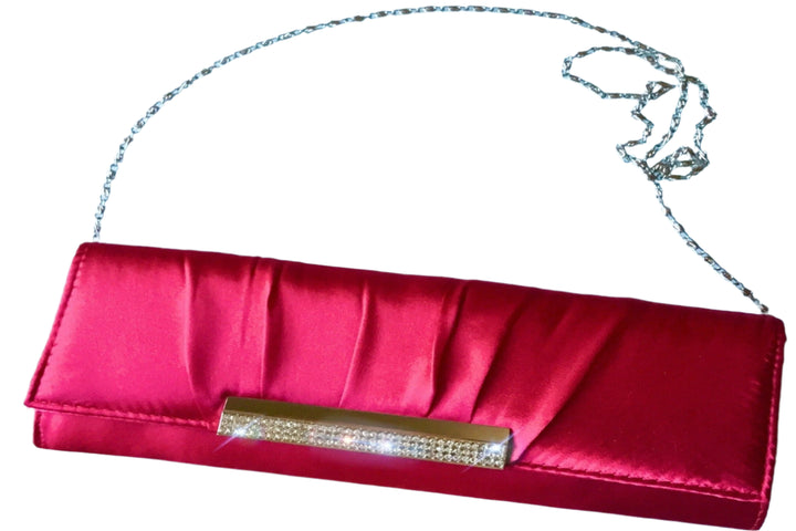 Rectangular Chunky Chain Strap Clutch Purse, Available in 3 Designs