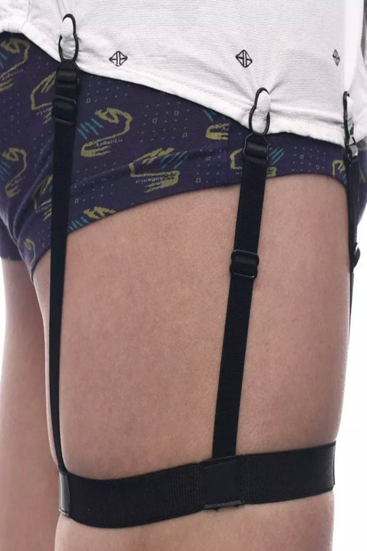 Men's Shirt Stays,  Mens Elastic Adjustable Shirt Holders,  Belt Suspender Braces, Discrete