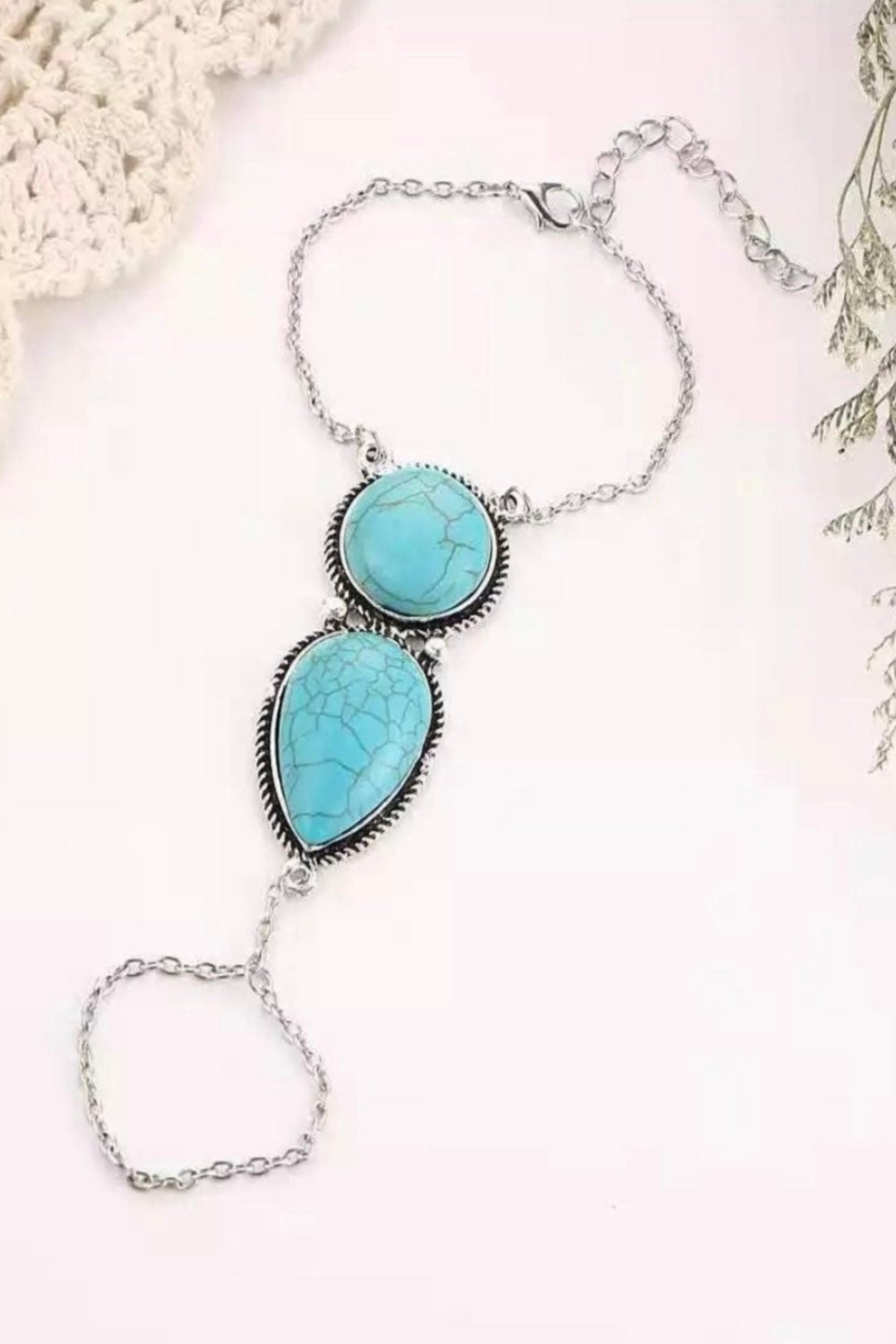 Stone Bracelet Bohemian Style Beach Retro Ethnic Style Stone Finger Bracelet Hand Wrist Jewellery Hand Wrist Jewellery Spring Summer Holiday (48 Hour Dispatch)