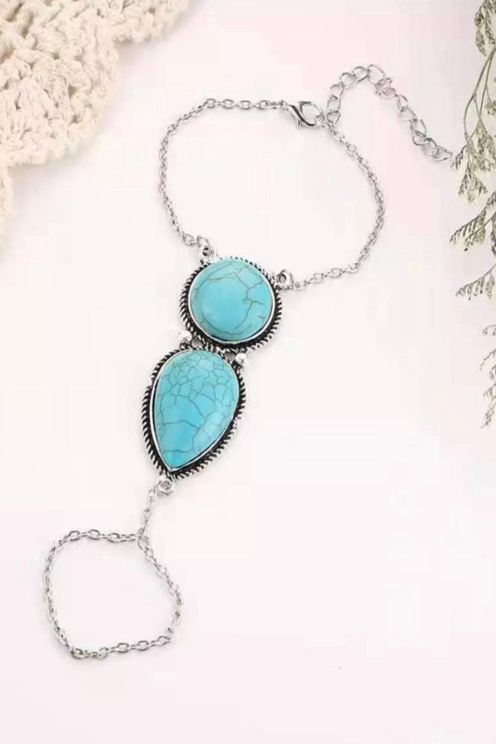 Stone Bracelet Bohemian Style Beach Retro Ethnic Style Stone Finger Bracelet Hand Wrist Jewellery Hand Wrist Jewellery Spring Summer Holiday (48 Hour Dispatch)
