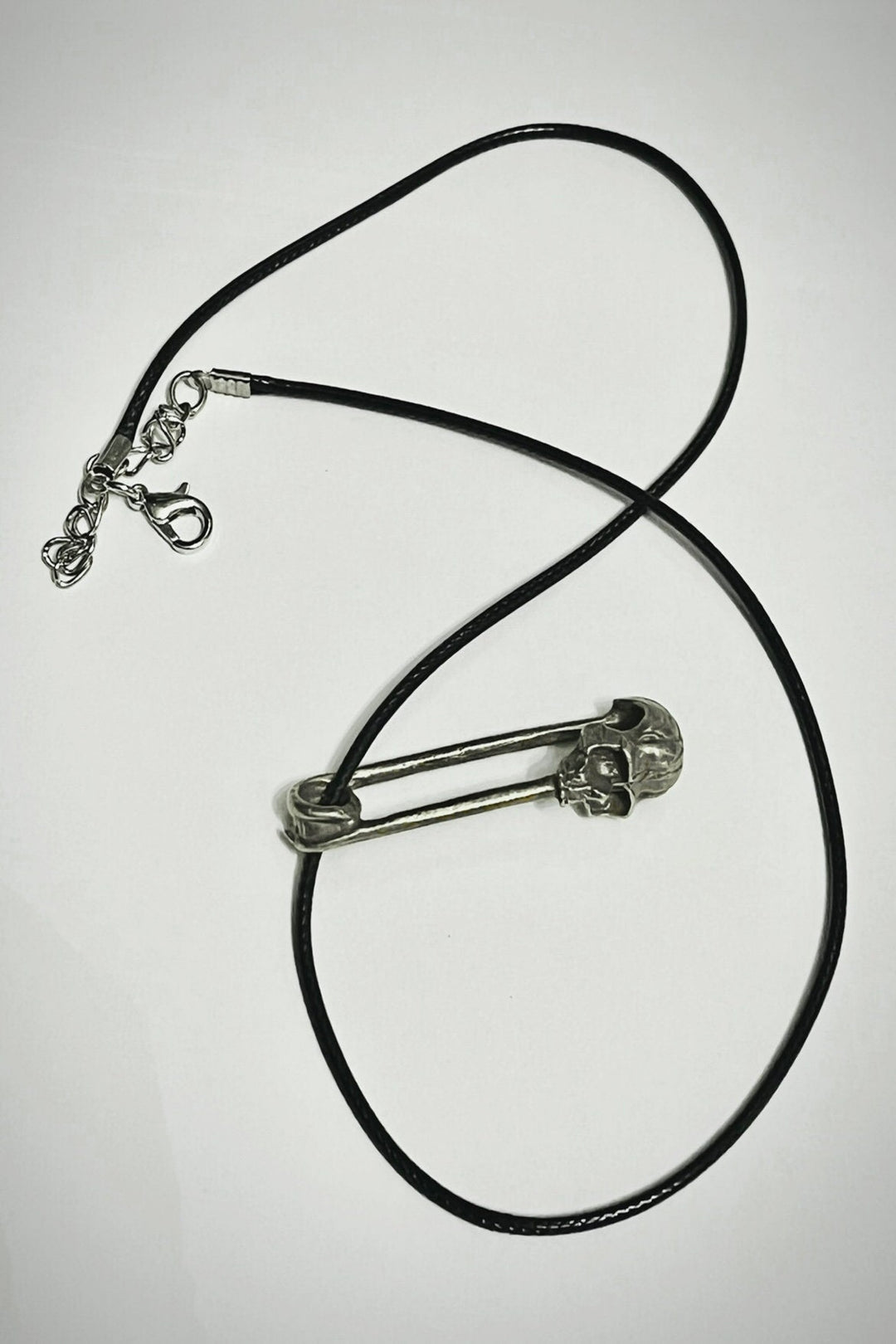 Silver Gold Skull Head Pin Pendant Necklace (Cannot Open) Pendants, Punk Gothic Jewelry