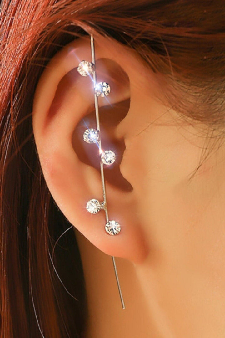 Beautiful Hook Earrings with Sparkling Rhinestone Crystals, Ideal Gift, Silver, Gold Earrings (48 Hour Dispatch)
