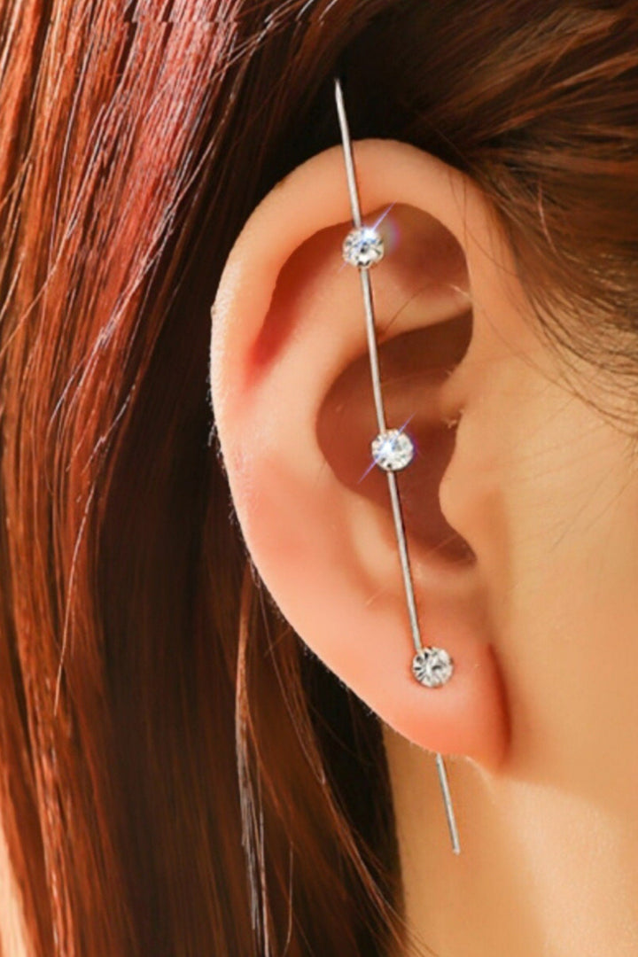 Beautiful Hook Earrings with Sparkling Rhinestone Crystals, Ideal Gift, Silver, Gold Earrings (48 Hour Dispatch)