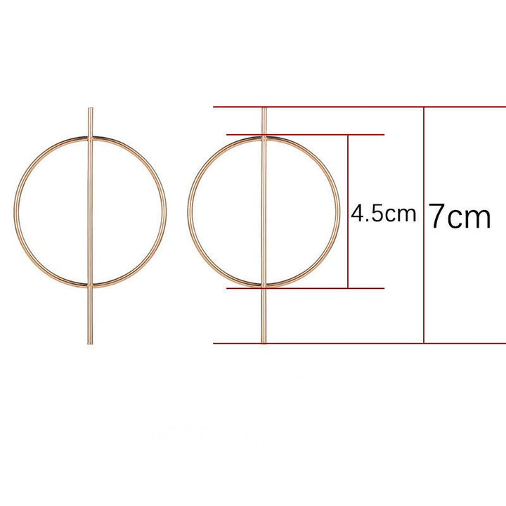 Big Hoop Earrings, Gold Geometric Design Hoop Earrings, Gold Dangle Earrings