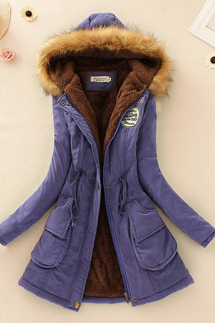 Faux Fur Hooded Long Parka Coat, Faux Fur Long Jacket, Hooded Front Button Tie, Baggy Oversized Coat, Available in 7 Colors
