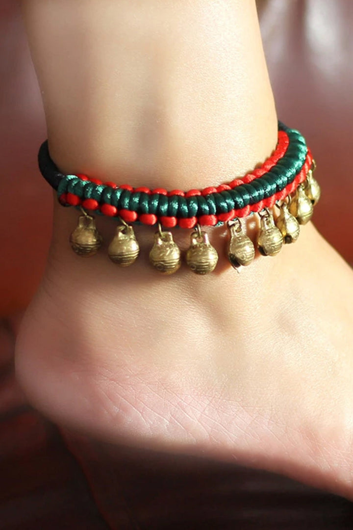 Anklet, Indian Ankle Bracelet, Boho Jewelry, Bell Anklet, Indian Ghungaroo,  Ethnic Jewellery, Ideal Gift