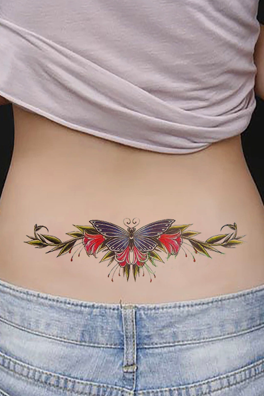 Bird, Butterfly & Floral Temporary Tattoo Pack, Available in Black and Multi-Color Design  (48 Hour Dispatch)