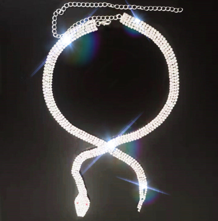 Rhinestone Crystal Snake Thigh Band, Rhinestone Leg Chain, Sparkly Festival Body Chain (48 Hour Dispatch)