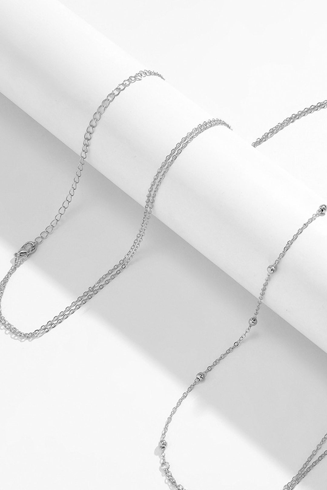 Minimalistic Crystal Rhinestone Body Chain Harness, Dainty Y2K Festival Bikini Necklace Belly Body Chain, Available in Silver (48 Hour Dispatch)
